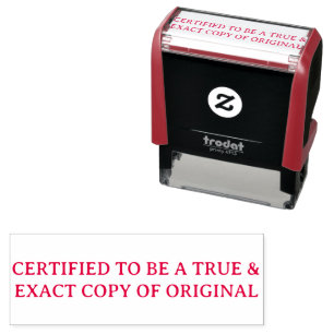 Sello Automático Copia Verdadera y Exacta Certificada del Original 