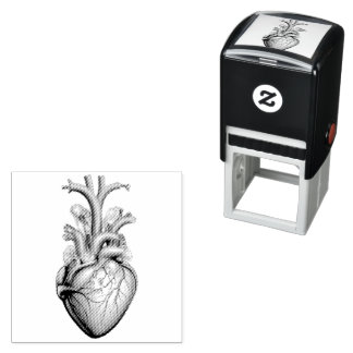 Sello Automático corazón anatómico brillante