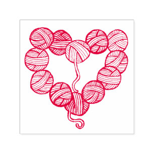 Sello Automático Corazón de Bola de Estambre