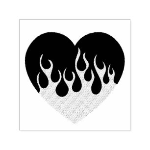 Sello Automático Corazón de Fuego
