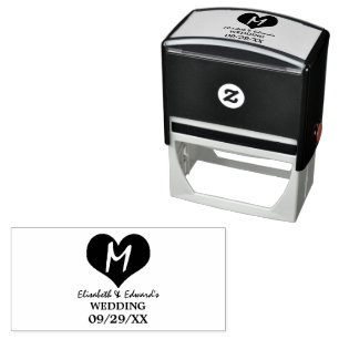 Sello Automático Corazón de monograma