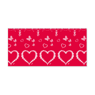 Sello Automático Corazón de satén rojo