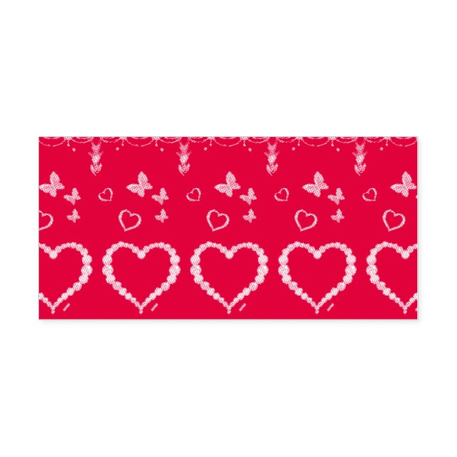 Sello Automático Corazón de satén rojo (Diseño)