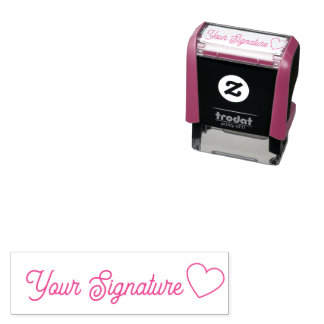Sello Automático Corazón minimalista de escritura de firma cursiva 