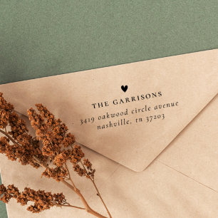 Sello Automático Corazón simple   Nombre de familia y dirección de 