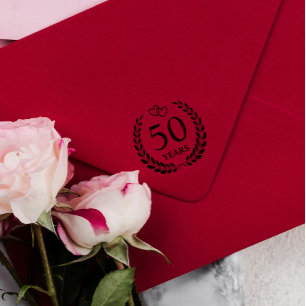 Sello Automático Corazones interbloqueados conmemoraron 50 años de 