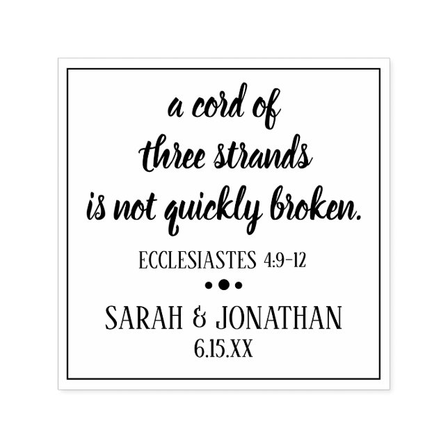 Sello Automático Cordón de tres extraños Bodas cristianos (Diseño)