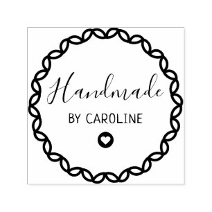 Sello Automático corona geométrica hecha a mano