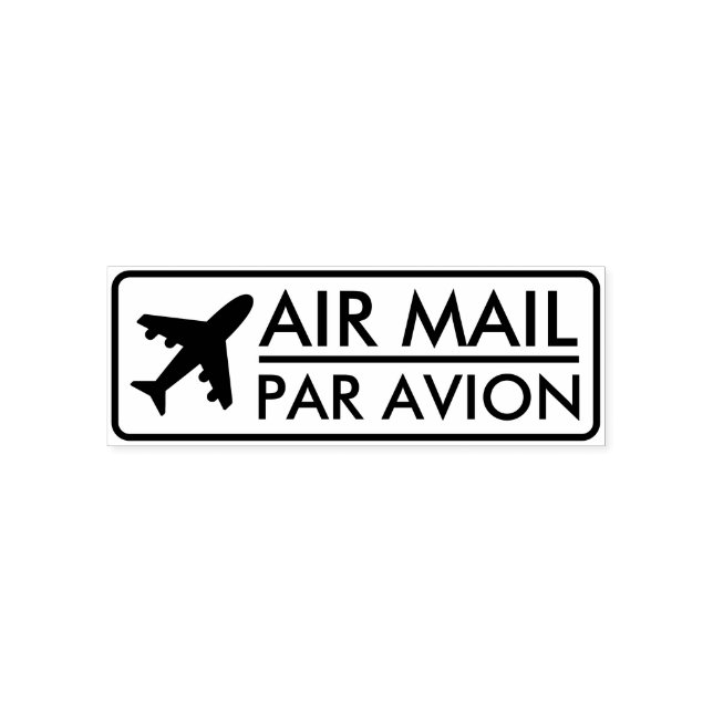 Sello Automático Correo aéreo - Avión polar (con avión) (Diseño)