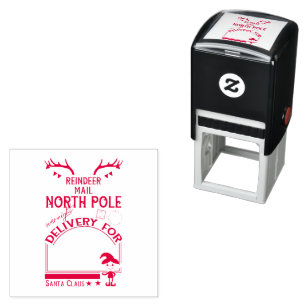 Sello Automático Correo personalizado de reno del Polo Norte