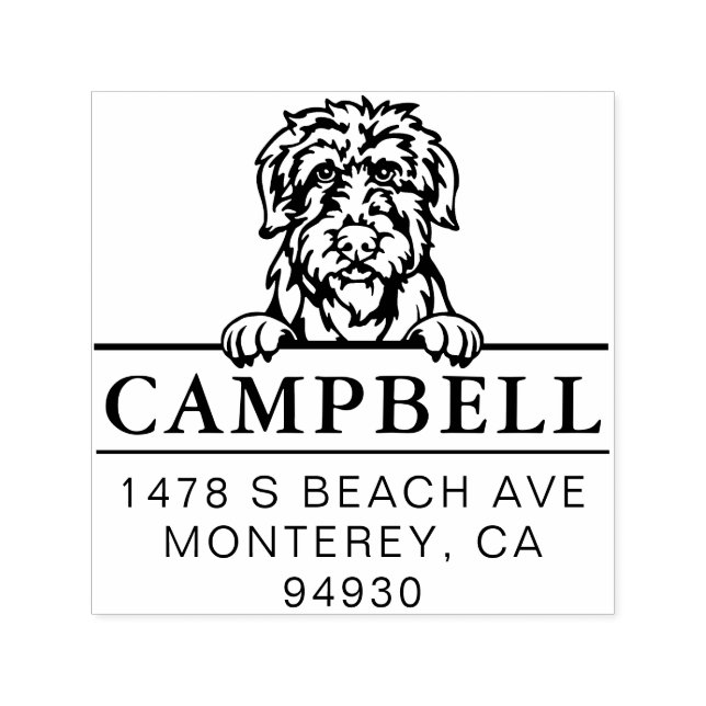 Sello Automático Corta irlandesa Wolfhound Personalizado Dog Addres (Diseño)