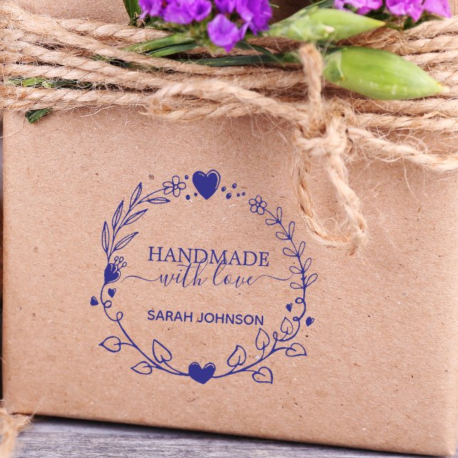 Sello Automático Crea tu propia corona de verde dibujada a mano (Hand Drawn Greenery Wreath Create Your Own Self-inking Stamp)