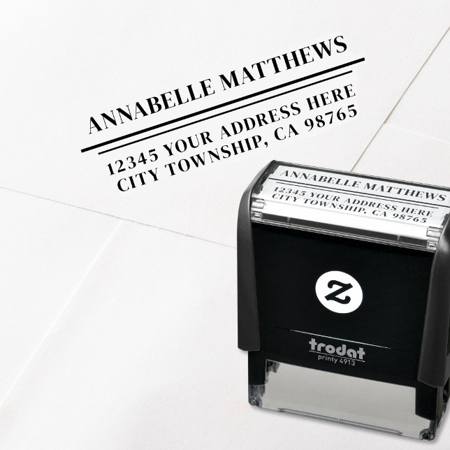 Sello Automático Crea tu propia dirección de devolución (Create Your Own Return Address self-inking stamp)