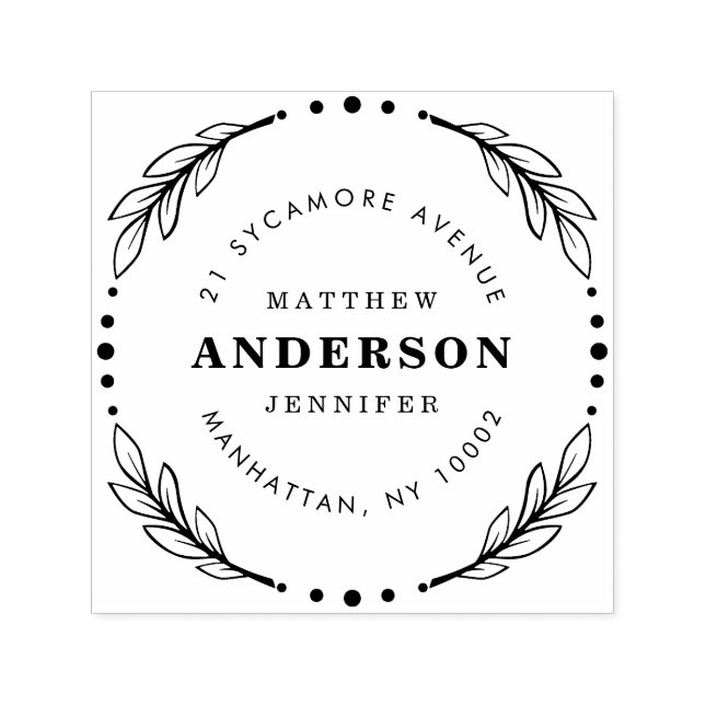 Sello Automático Crea tu propia elegante dirección de devolución de (Diseño)