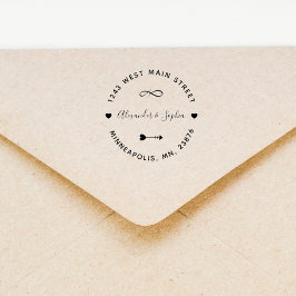 Sello Automático Crear la dirección de devolución de boda personali