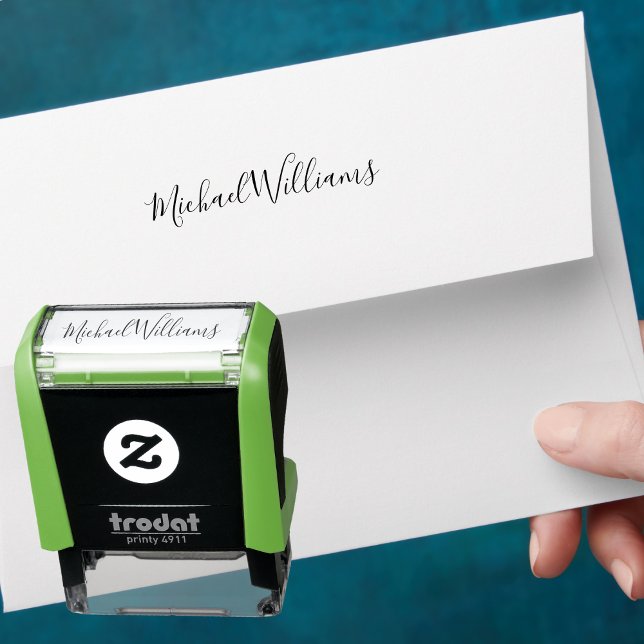 Sello Automático Crear nombre de firma simple personalizado Persona (Create Custom Personalized Simple Name Signature Self-inking Stamp)