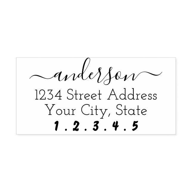 Sello Automático Crear su propia dirección de devolución de familia (Diseño)