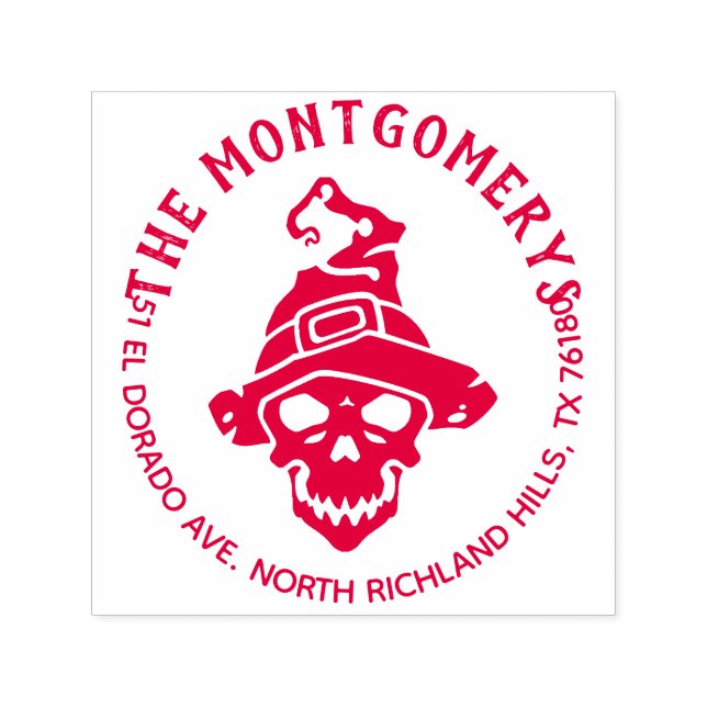 Sello Automático Crear su propia dirección de devolución de Hallowe (Diseño)