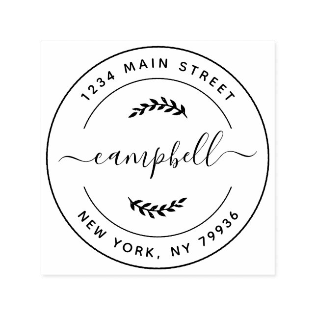 Sello Automático Crear su propia dirección de devolución de nombre  (Diseño)