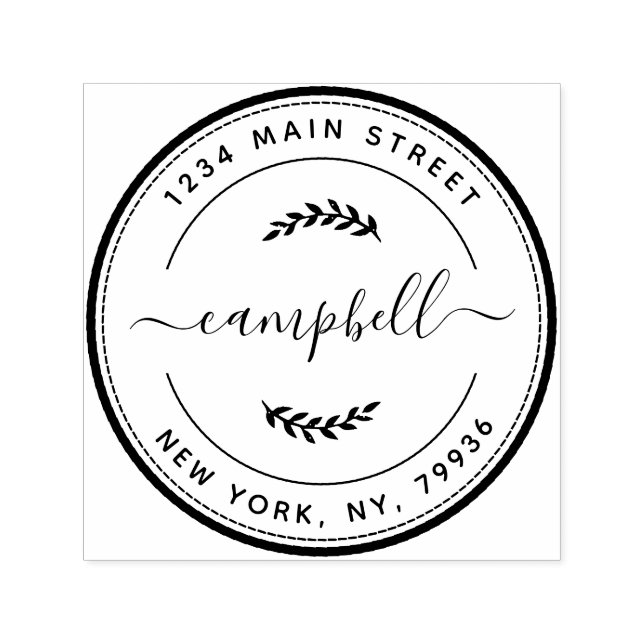 Sello Automático Crear su propia dirección de devolución de nombre  (Diseño)