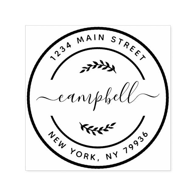 Sello Automático Crear su propia dirección de devolución de nombre  (Diseño)