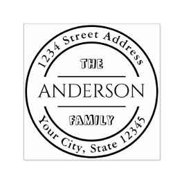 Sello Automático Crear su propia dirección de devolución de redonde