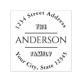 Sello Automático Crear su propia dirección de devolución de redonde