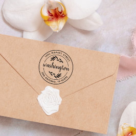 Sello Automático Crear su propia dirección de devolución de redonde