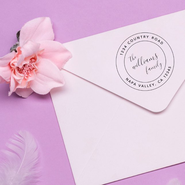 Sello Automático Crear su propia dirección de devolución de redonde (Subido por el creador)