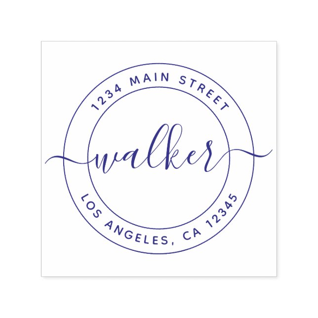 Sello Automático Crear su propia dirección de devolución de redonde (Diseño)