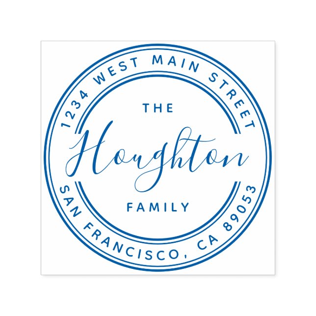 Sello Automático Crear su propia dirección de devolución de redonde (Diseño)