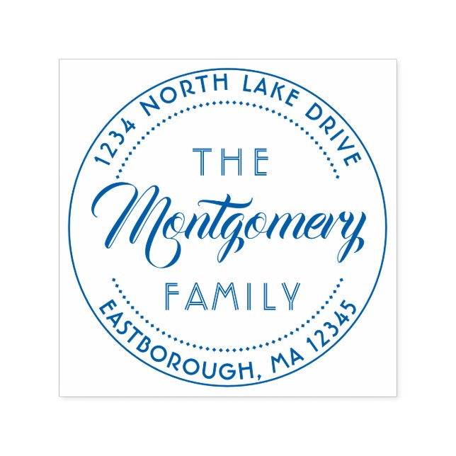 Sello Automático Crear su propia dirección de devolución de script  (Diseño)