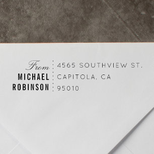 Sello Automático Crear su propia dirección de devolución de tipogra