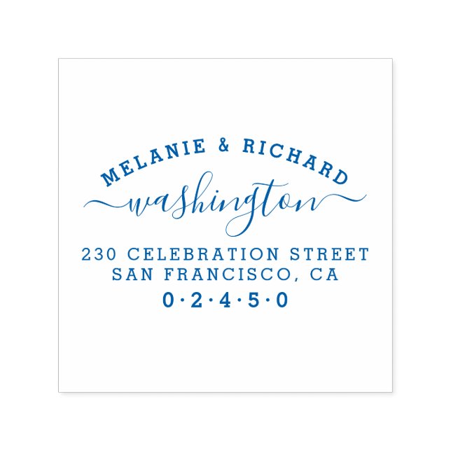 Sello Automático Crear su propia dirección de devolución familiar r (Diseño)