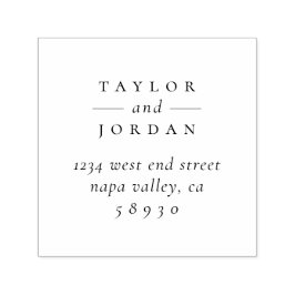 Sello Automático Crear su propia dirección de devolución Minimalist