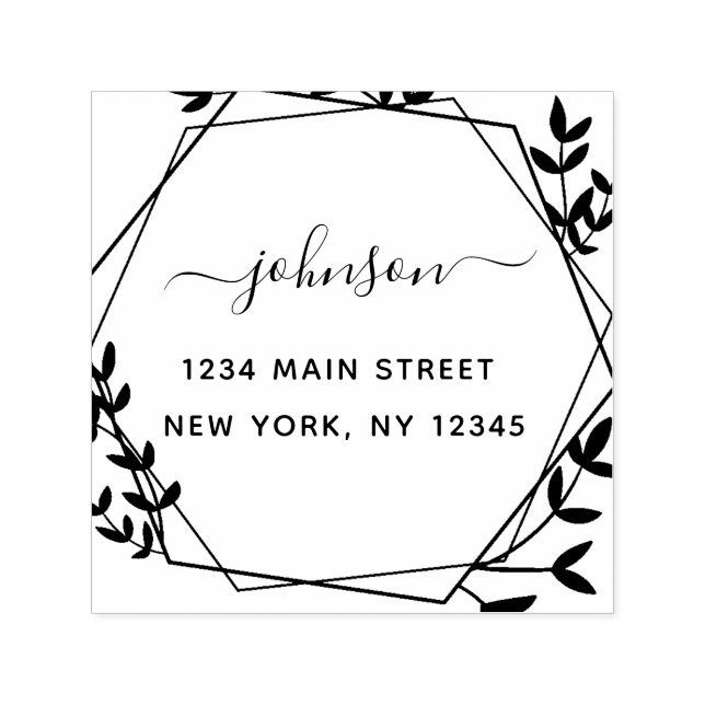 Sello Automático Crear su propia dirección de devolución moderna (Diseño)