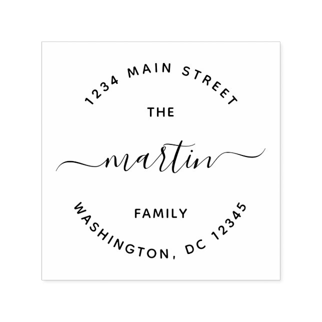 Sello Automático Crear su propia dirección de devolución redonda mo (Diseño)