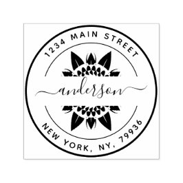 Sello Automático Crear su propia dirección de devolución redonda mo