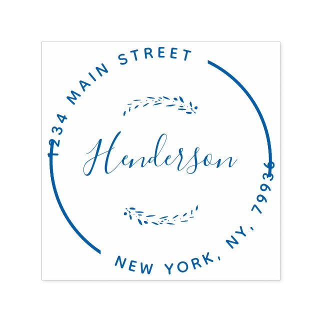 Sello Automático Crear su propia dirección de devolución redonda mo (Diseño)