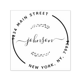 Sello Automático Crear su propia dirección de devolución redonda mo