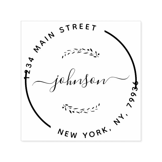 Sello Automático Crear su propia dirección de devolución redonda mo (Diseño)