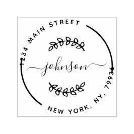 Sello Automático Crear su propia dirección de devolución redonda mo