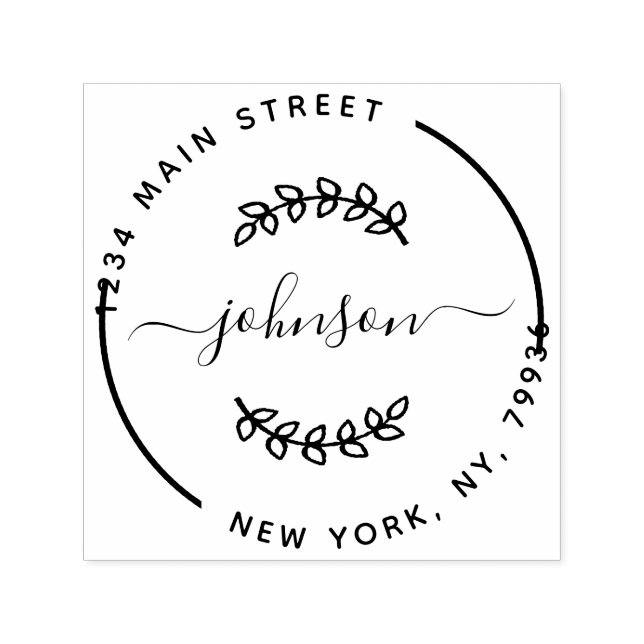 Sello Automático Crear su propia dirección de devolución redonda mo (Diseño)