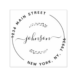 Sello Automático Crear su propia dirección de devolución redonda mo