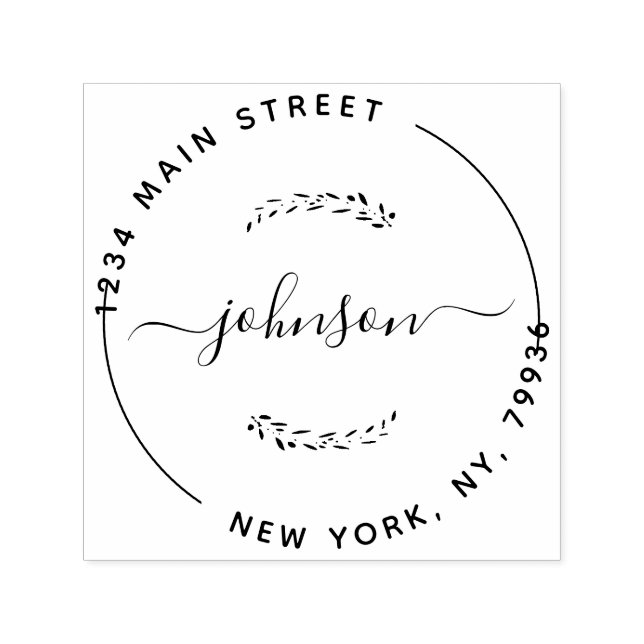 Sello Automático Crear su propia dirección de devolución redonda mo (Diseño)