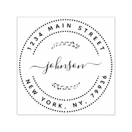 Sello Automático Crear su propia dirección de devolución redonda mo