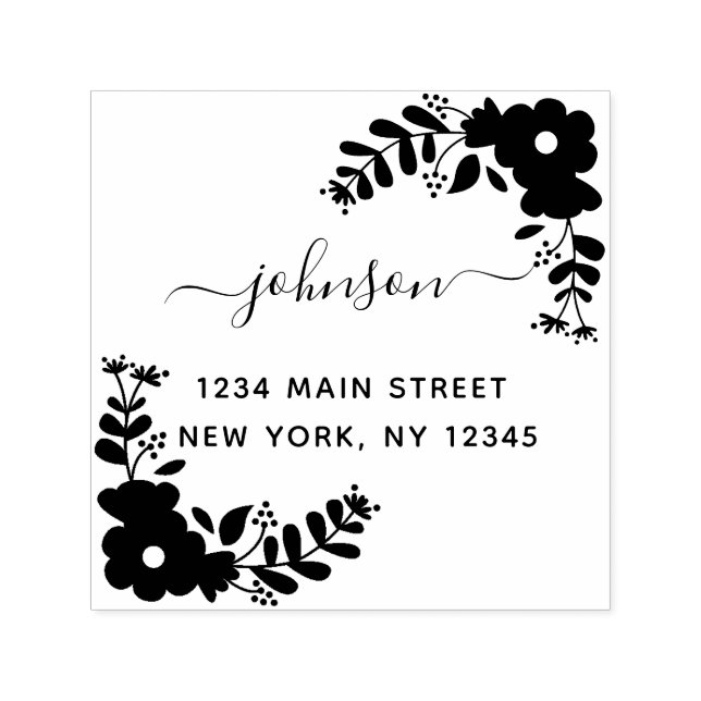 Sello Automático Crear su propia dirección de retorno moderna autoe (Diseño)