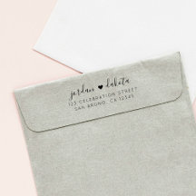 Crear su propia dirección de retorno rojo Boda de