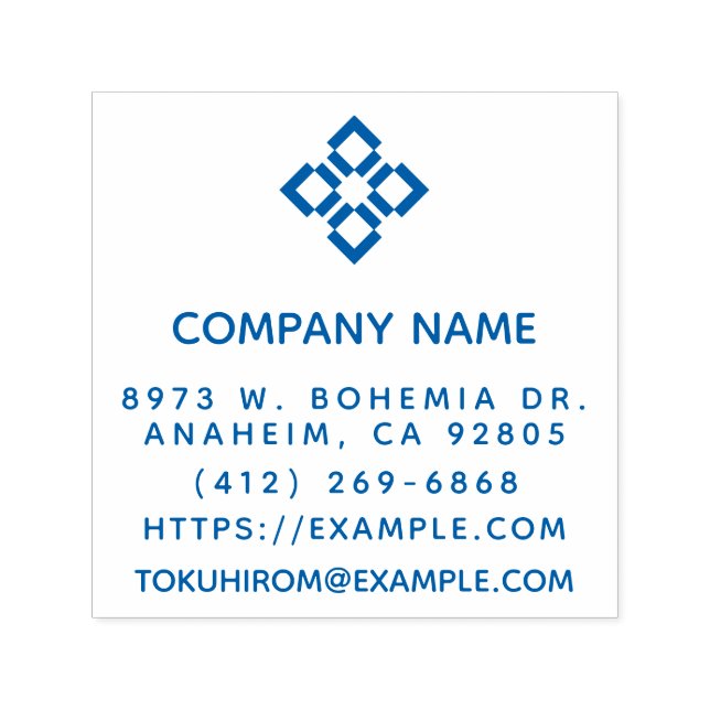 Sello Automático Crear su propio nombre de empresa cuadrada (Diseño)