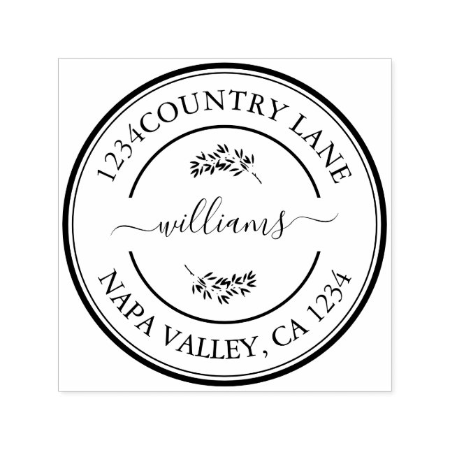 Sello Automático Crear su propio retorno de redondeo moderno (Diseño)